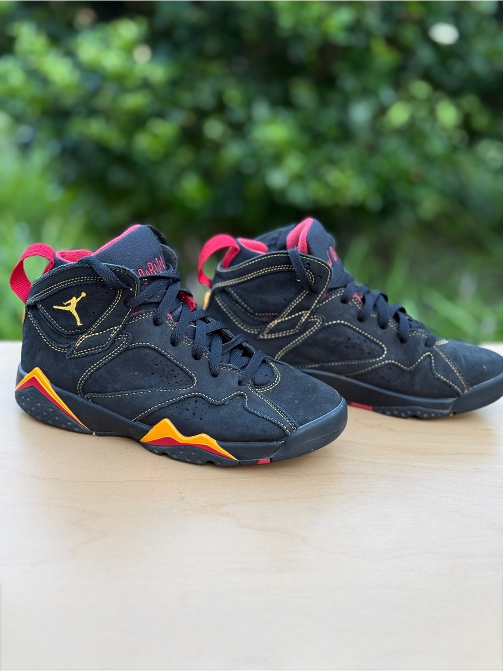 Jordan 7 Retro Citrus Black Suede Sneakers Women's 7 / 5.5Y DQ6040-081